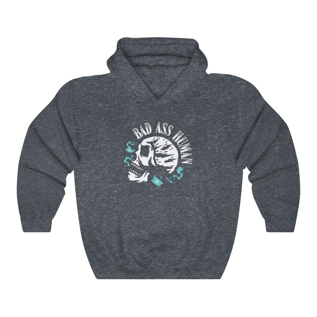 BAD ASS HUMAN MOHAWK Heavy Blend™ Hooded Sweatshirt