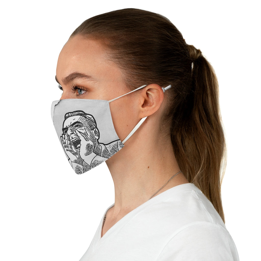 GRUMPY SCREAM Fabric Face Mask