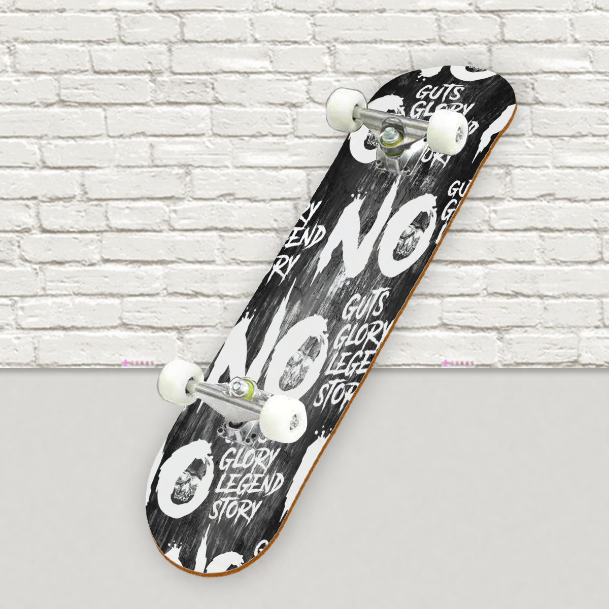 NO GUTS NO GLORY SKATEBOARD STICKER - BACK