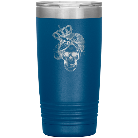 LONG LIVE THE QUEEN SKULL 20 OZ TUMBLER