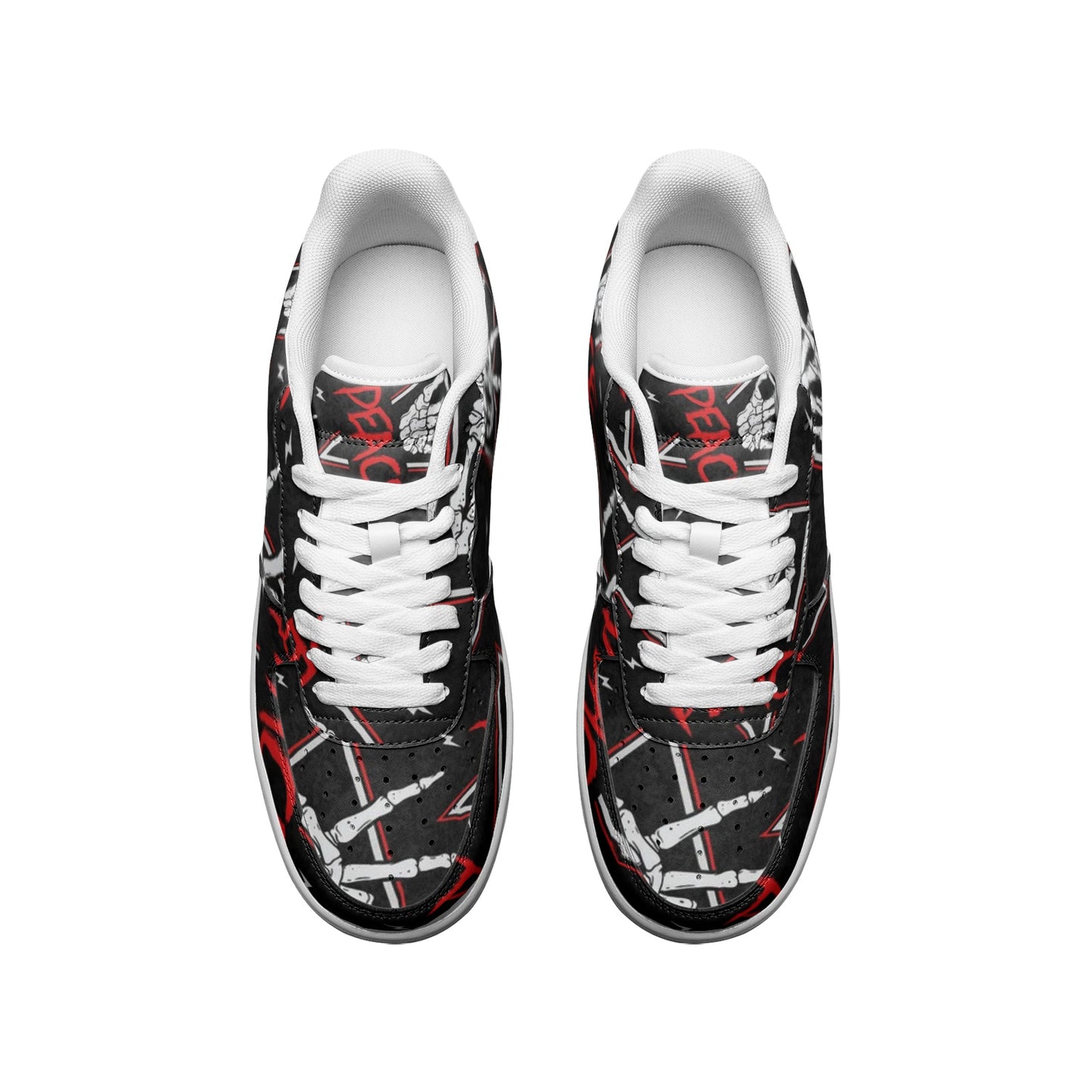 PEACE OUT Low Top Leather Sneakers