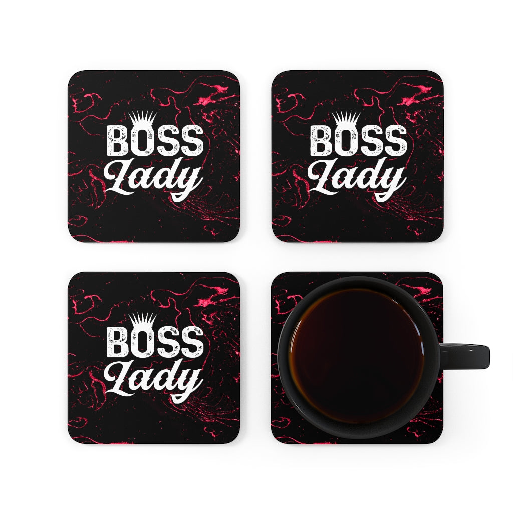 BOSS LADY Corkwood Coaster Set