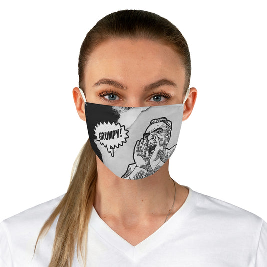 GRUMPY SCREAM Fabric Face Mask