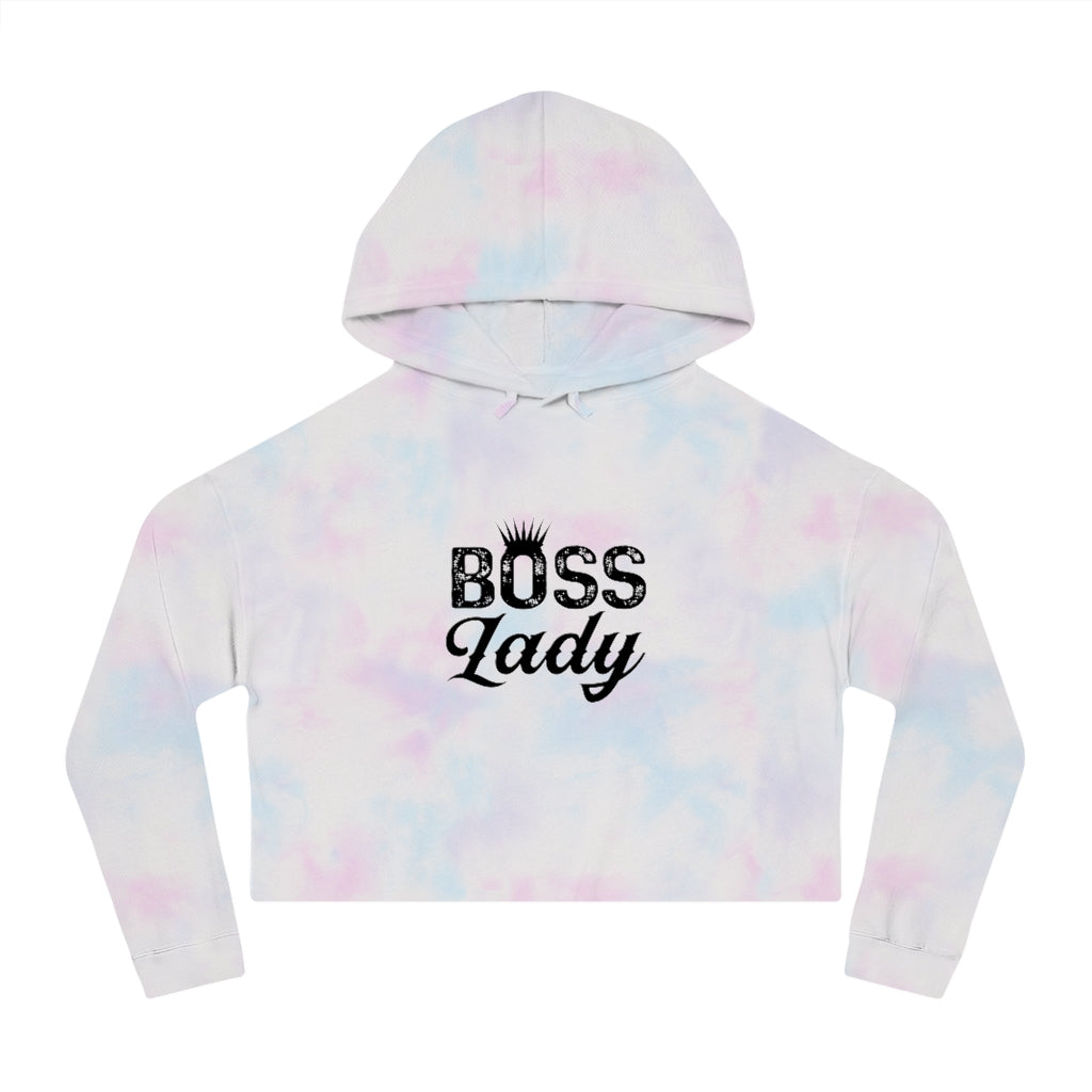BOSS LADY Cropped Hooded Sweatshirt