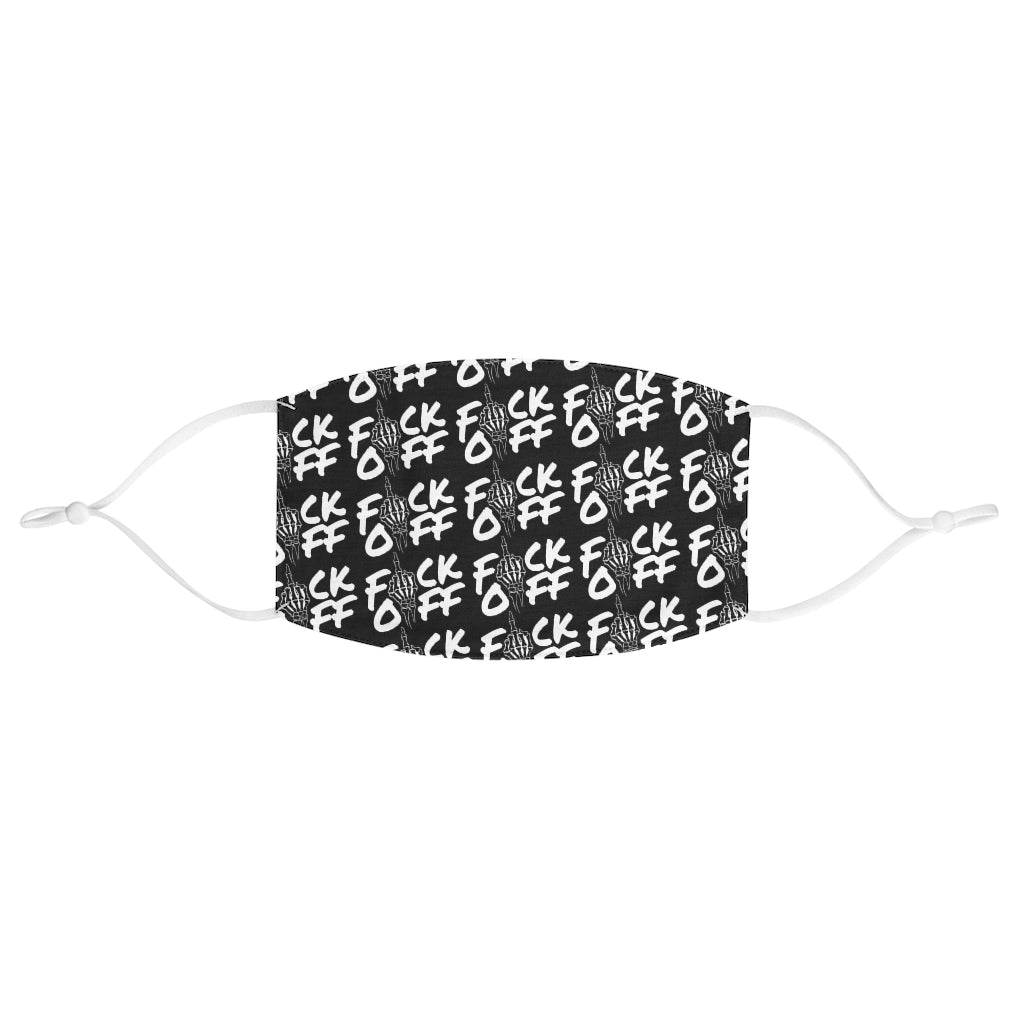 F*CK OFF AOP BLACK Fabric Face Mask