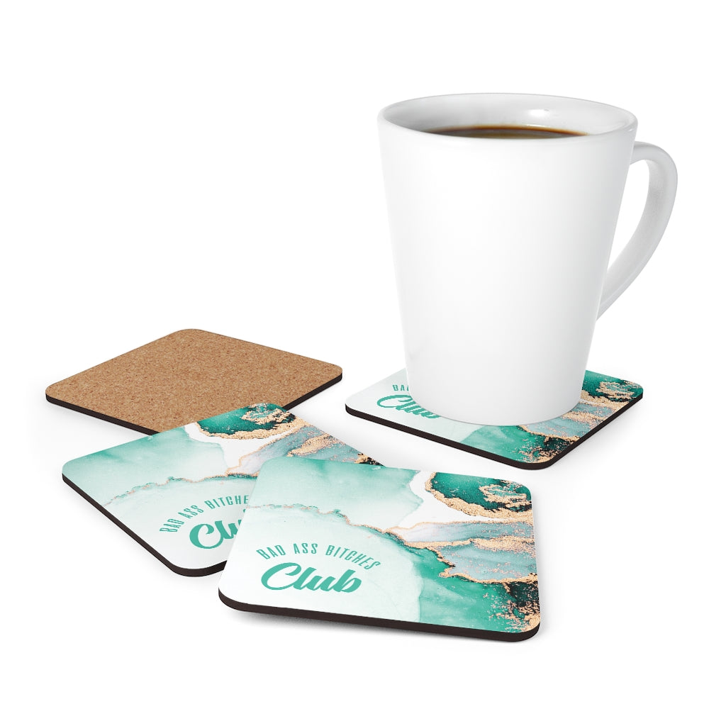 BAD ASS BITCHES CLUB Corkwood Coaster Set
