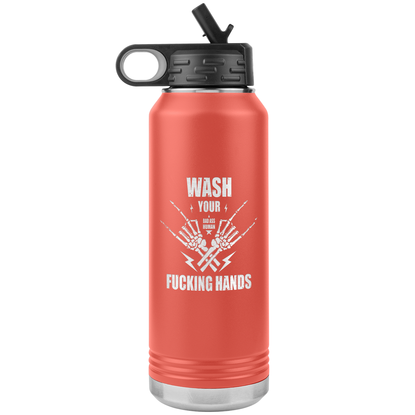 WASH YOUR ROCK HANDS 32 0Z WATER BOTTLE
