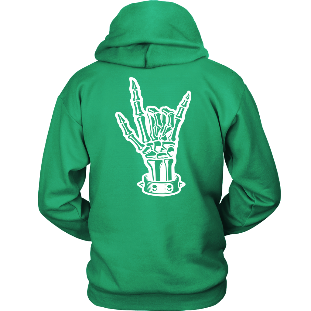 BAD ASS HUMAN SKULL ROCK HOODIE