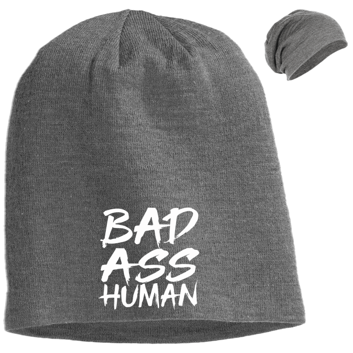 BAD ASS HUMAN Slouch Beanie