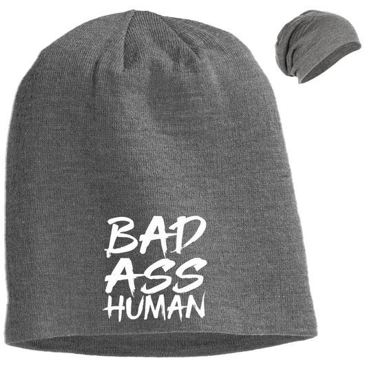 BAD ASS HUMAN Slouch Beanie