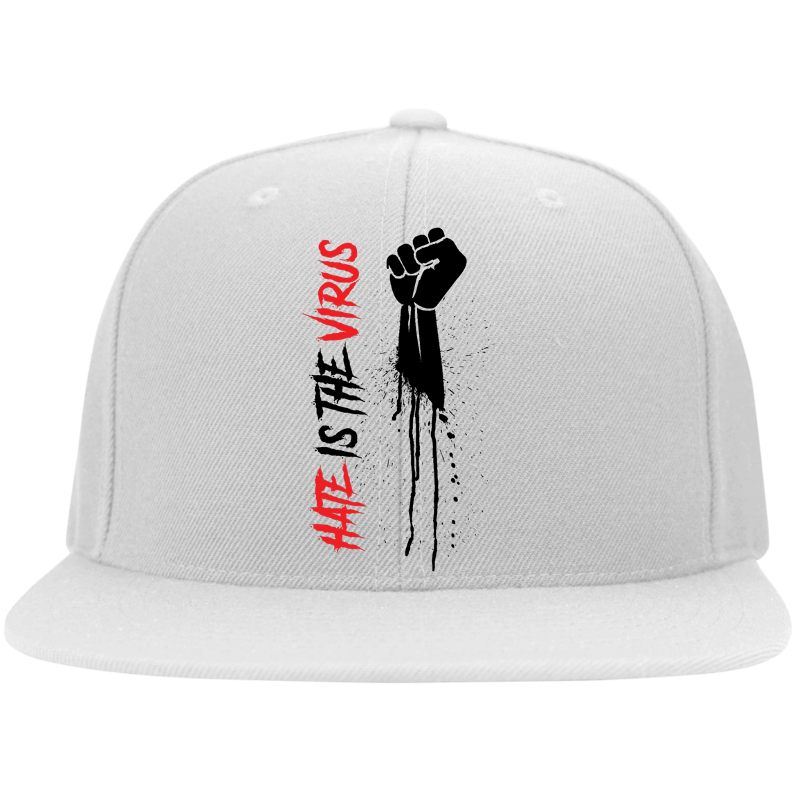 HATE IS THE VIRUS DRIP High-Profile Snapback Hat