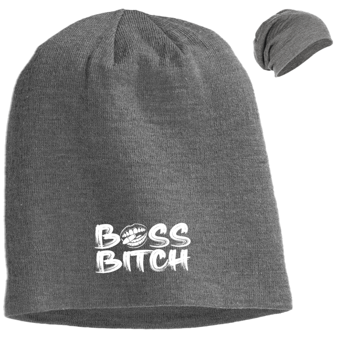 BOSS BITCH BULLET Slouch Beanie