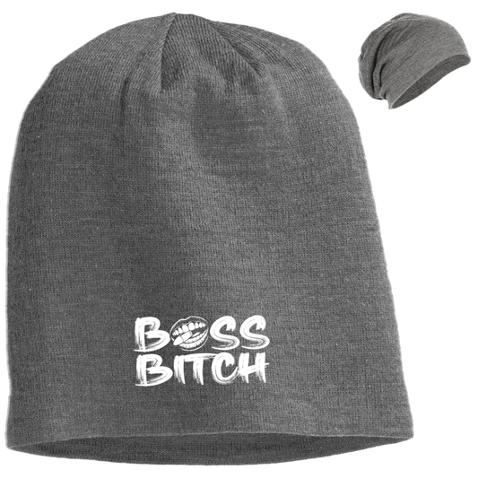 BOSS BITCH BULLET Slouch Beanie