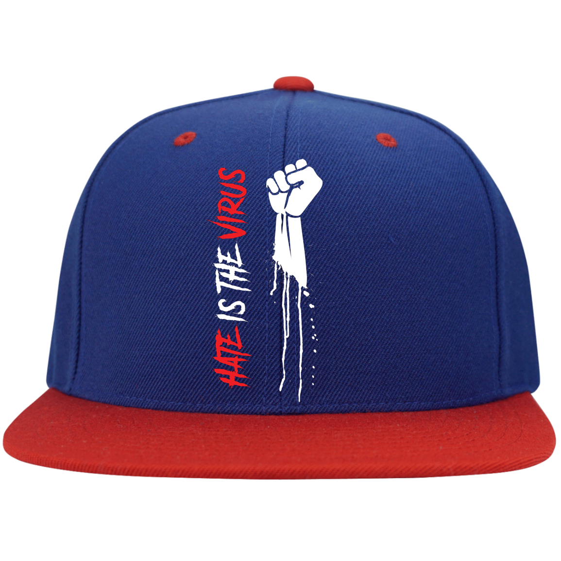 HATE IS THE VIRUS High-Profile Snapback Hat
