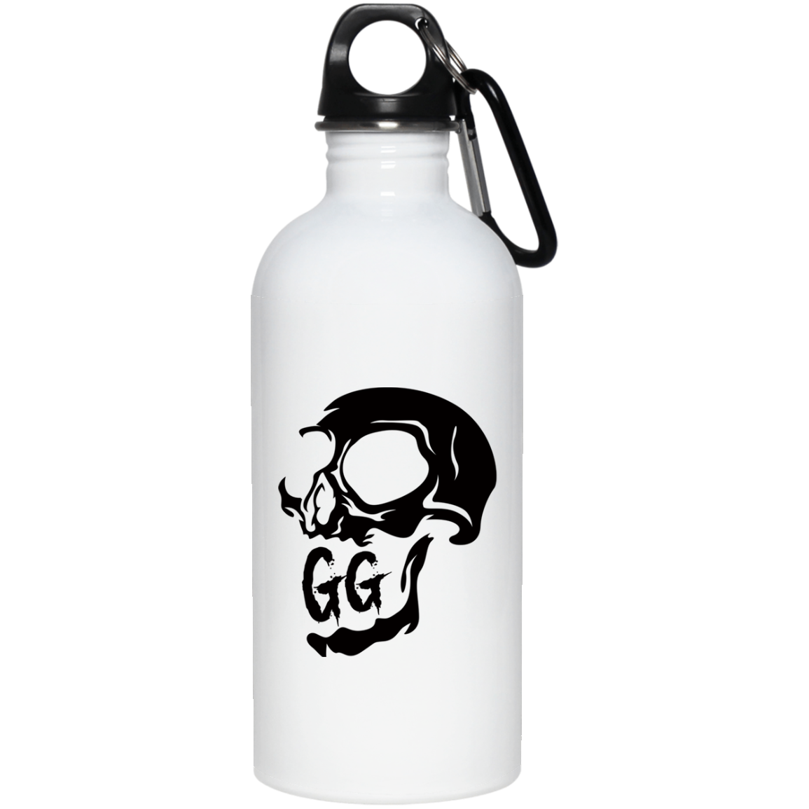 GRUMPY GUY CREEPY SKULL STAINLESS STEEL 20 0Z WATER BOTTLE