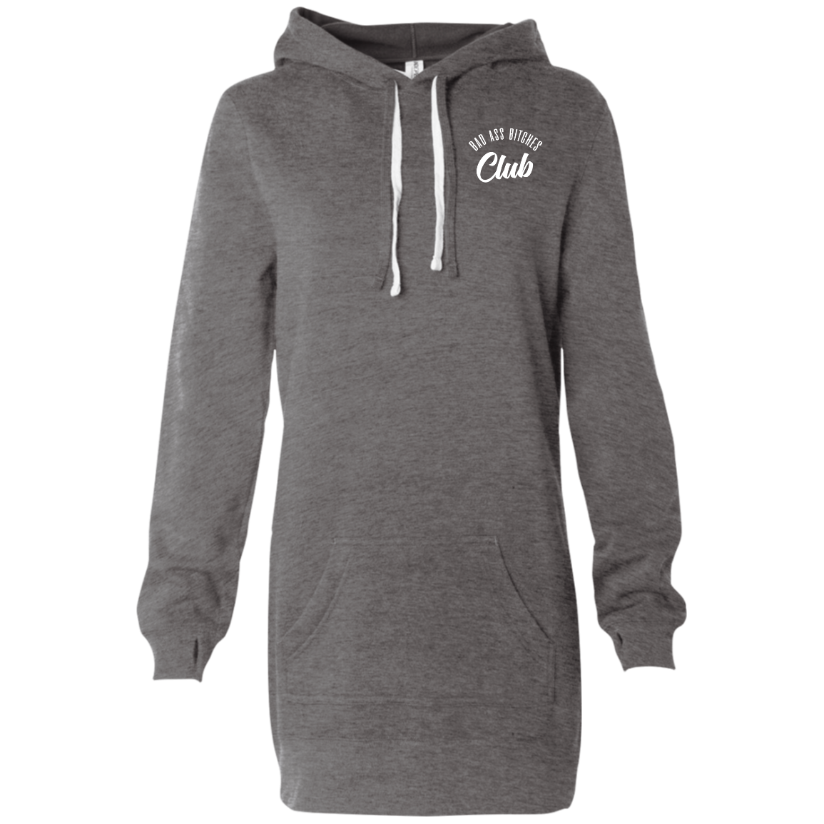 BAD ASS BITCHES CLUB Hooded Pullover Dress