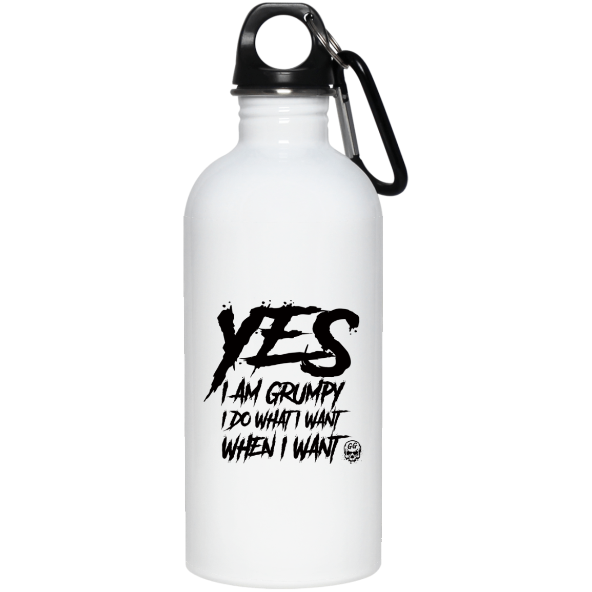 YES I AM GRUMPY STAINLESS STEEL 20 0Z WATER BOTTLE