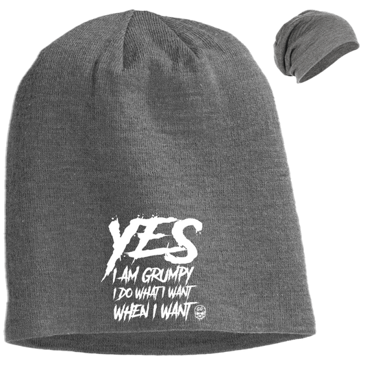 YES I AM GRUMPY Slouch Beanie