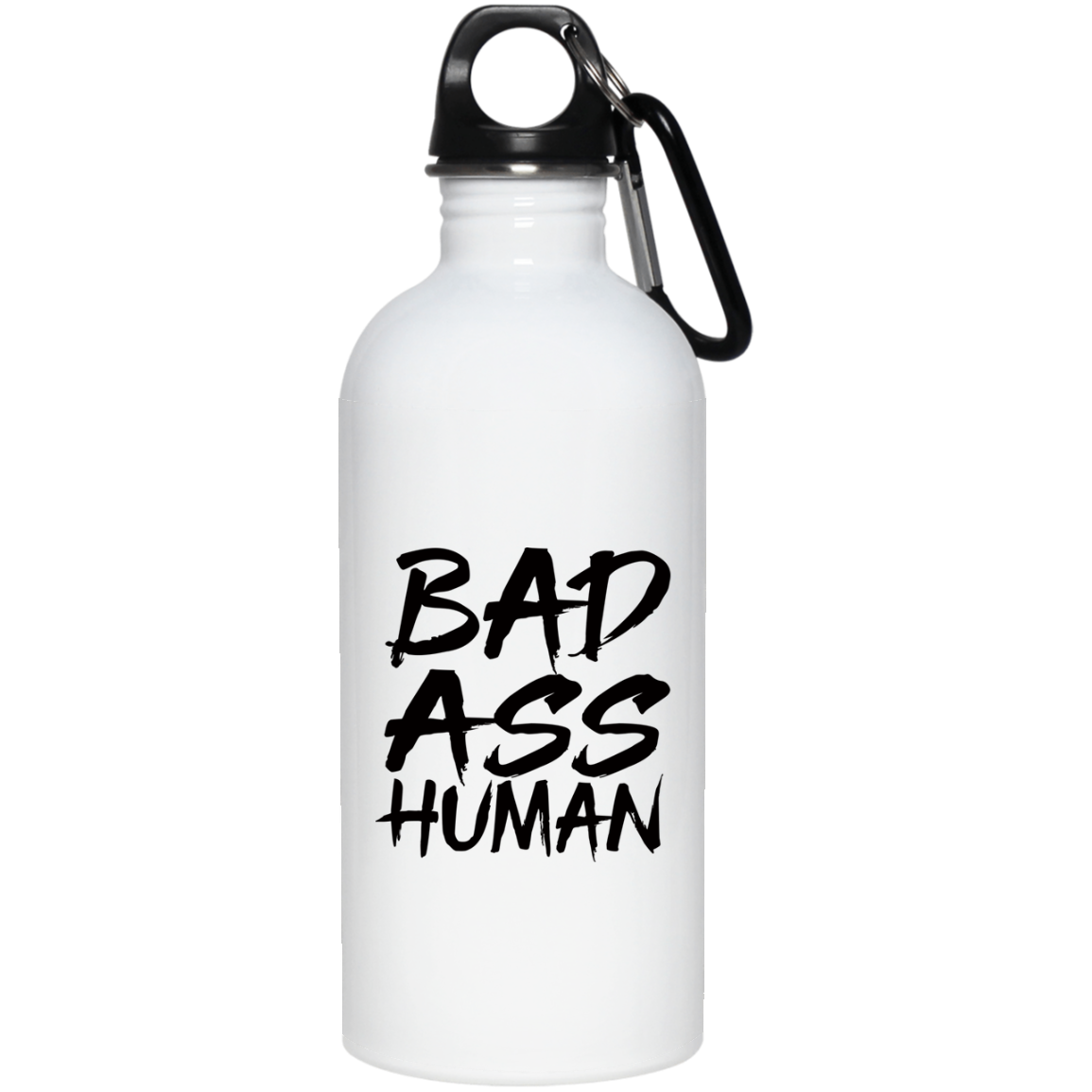 BAD ASS HUMAN OG STAINLESS STEEL 20 0Z WATER BOTTLE