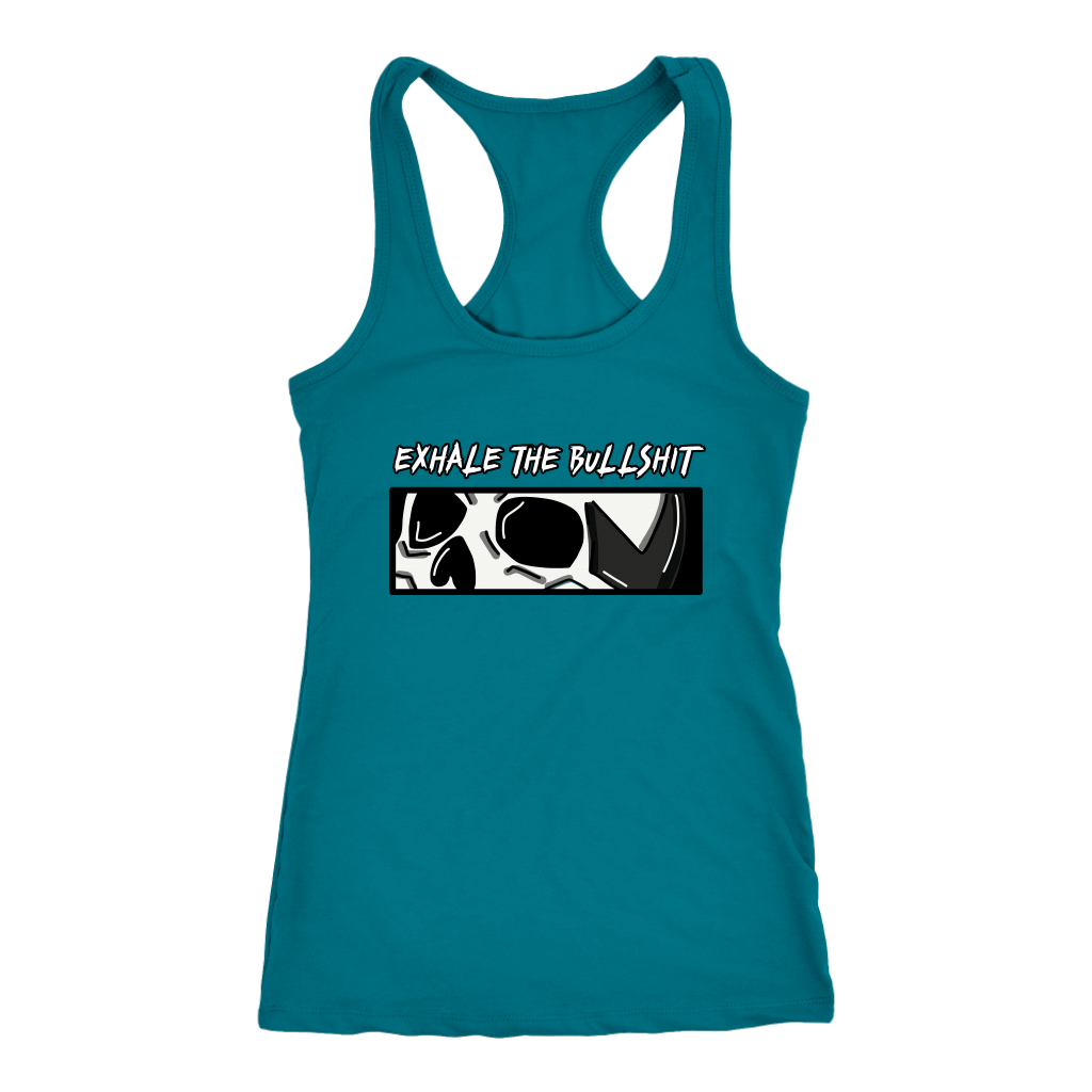 EXHALE THE BULLSHIT Racerback Tank