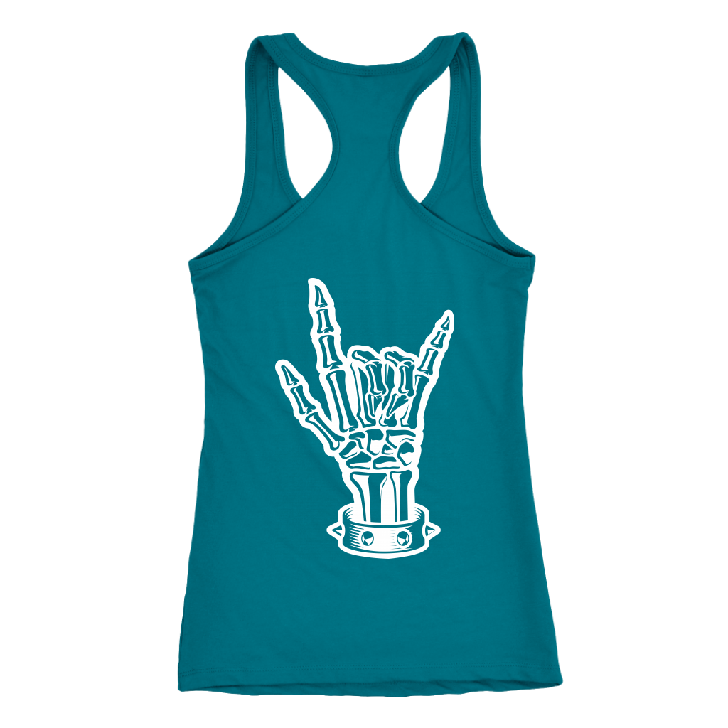 BAD ASS HUMAN SKULL ROCK RACERBACK TANK