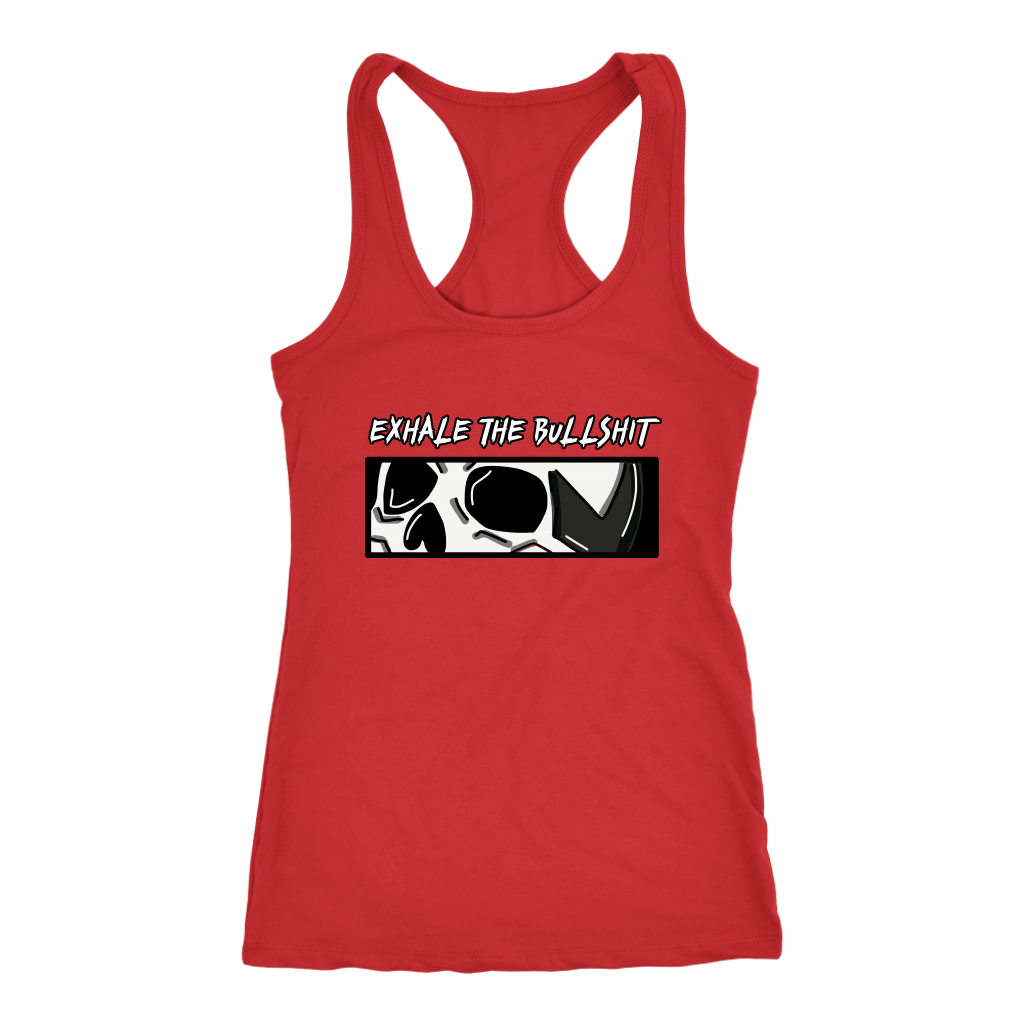 EXHALE THE BULLSHIT Racerback Tank
