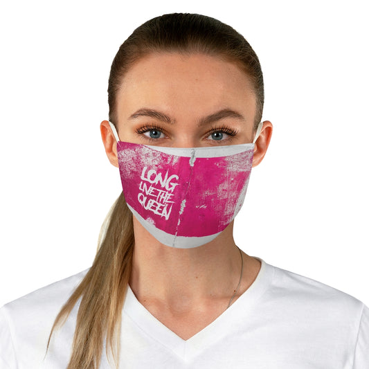 LONG LIVE THE QUEEN PINK GRUNGE Fabric Face Mask