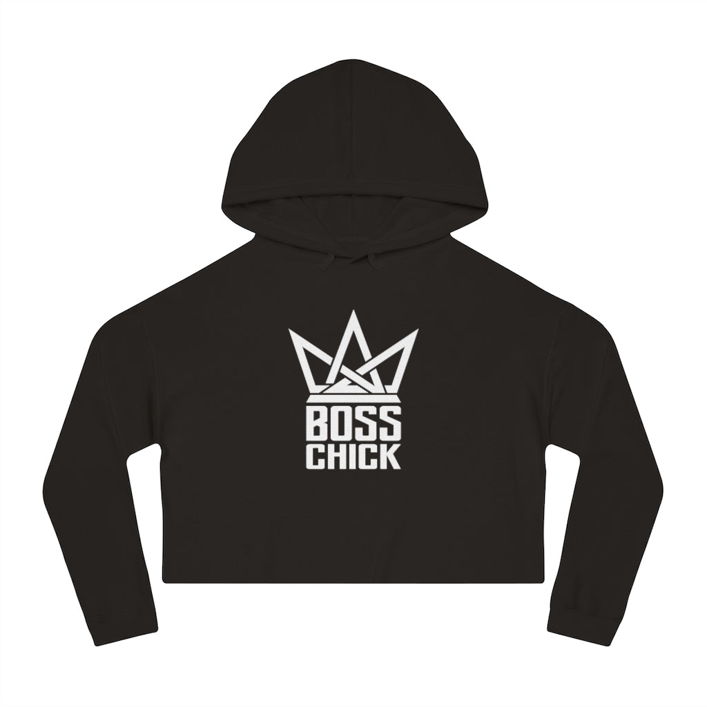 BOSS CHICK Cropped Hooded Sweatshirt