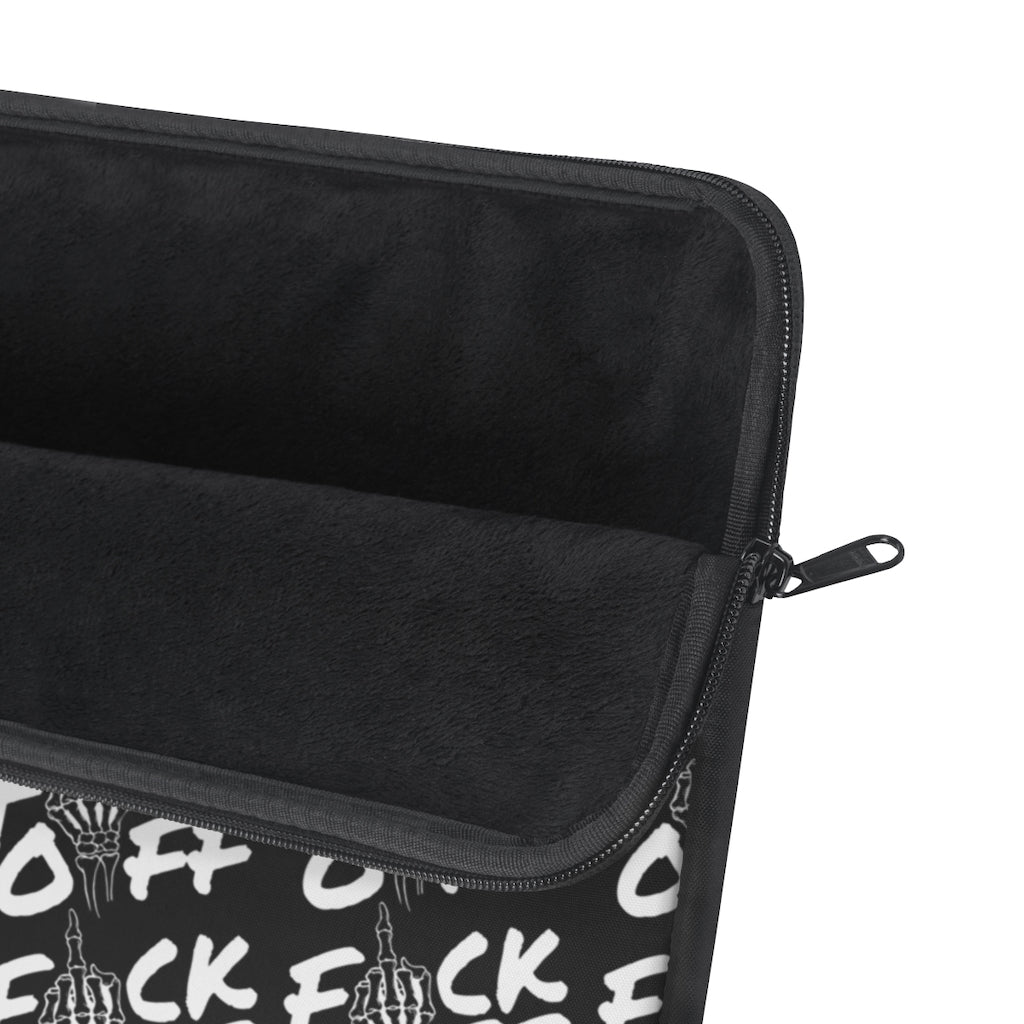 F*CK OFF BLACK Laptop Sleeve