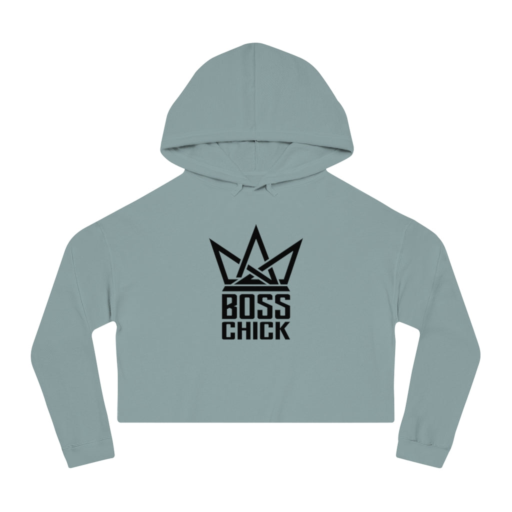 BOSS CHICK Cropped Hooded Sweatshirt