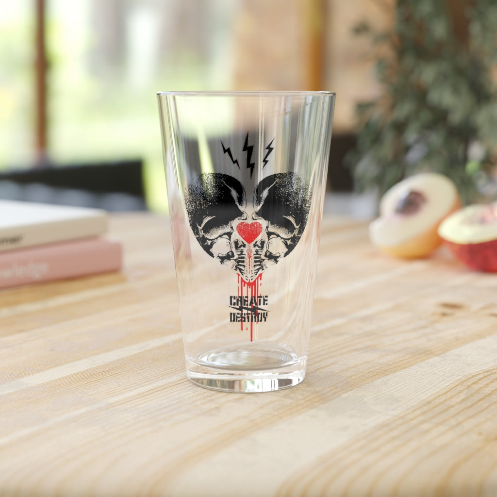 CREATE DESTROY PINT GLASS