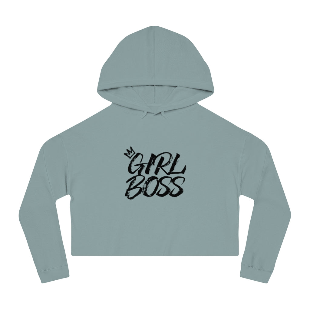 GIRL BOSS Cropped Hooded Sweatshirt