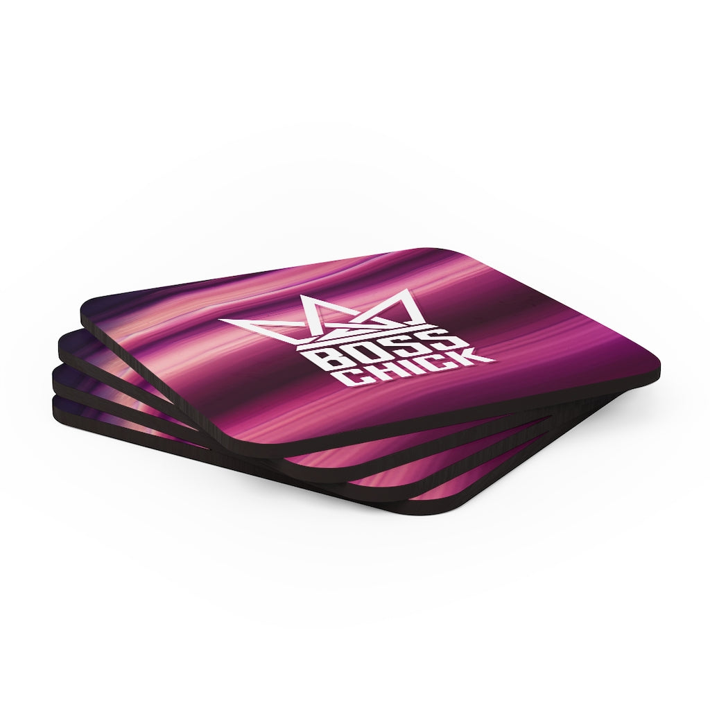 BOSS CHICK Corkwood Coaster Set