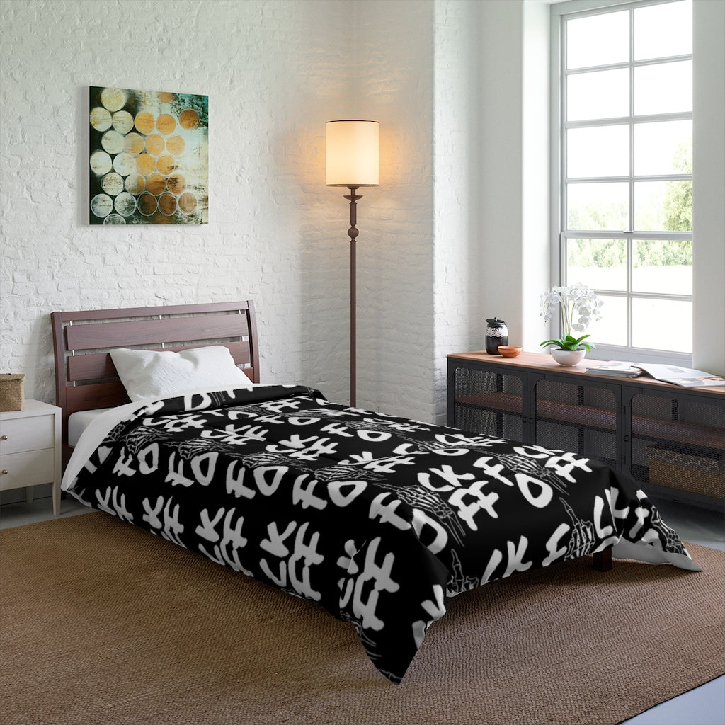 F*CK OFF BLACK Comforter