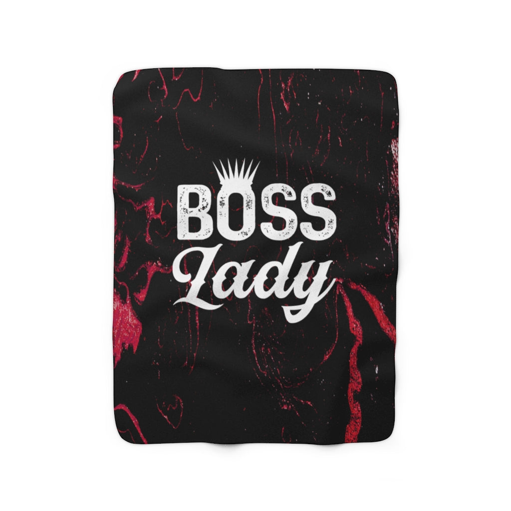 BOSS LADY Sherpa Fleece Blanket
