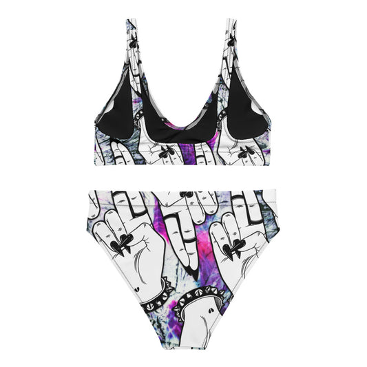 NOT TODAY BITCH Recycled High-Waisted Bikini