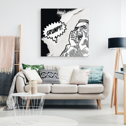 GRUMPY SCREAM GALLARY CANVAS WALL ART