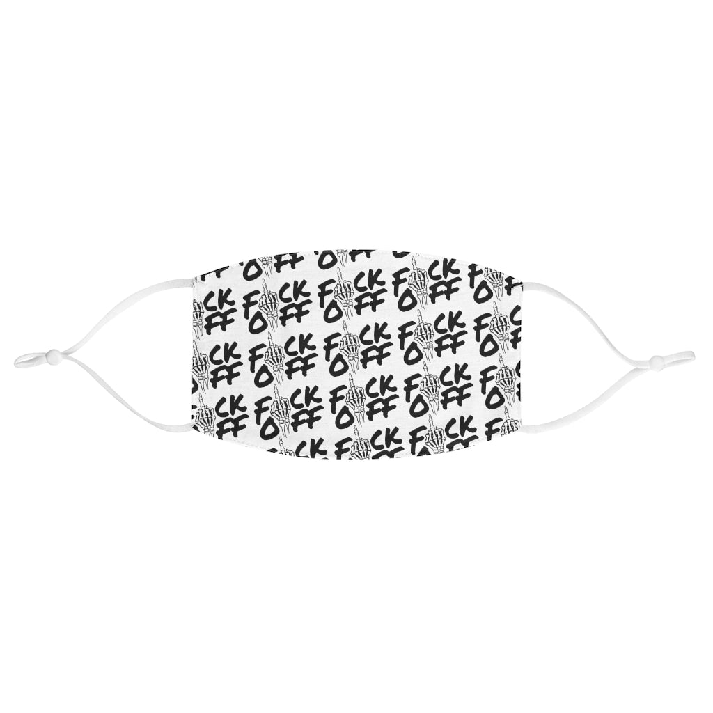 F*CK OFF AOP WHITE Fabric Face Mask