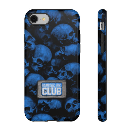 GRUMPY ASS GUYS CLUB BLUE SKULL Tough Phone Case