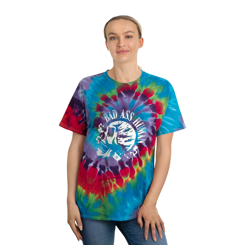BAD ASS HUMAN MOHAWK Tie-Dye Tee / Spiral