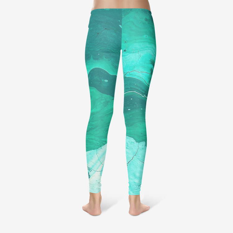 BAD ASS BITCHES CLUB TEAL Temp Control Cotton Leggings