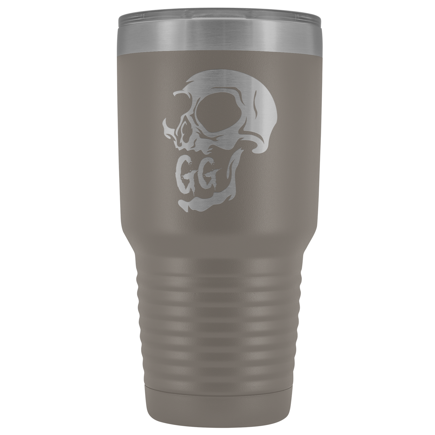 GRUMPY GLORY CREEPY SKULL TUMBLER
