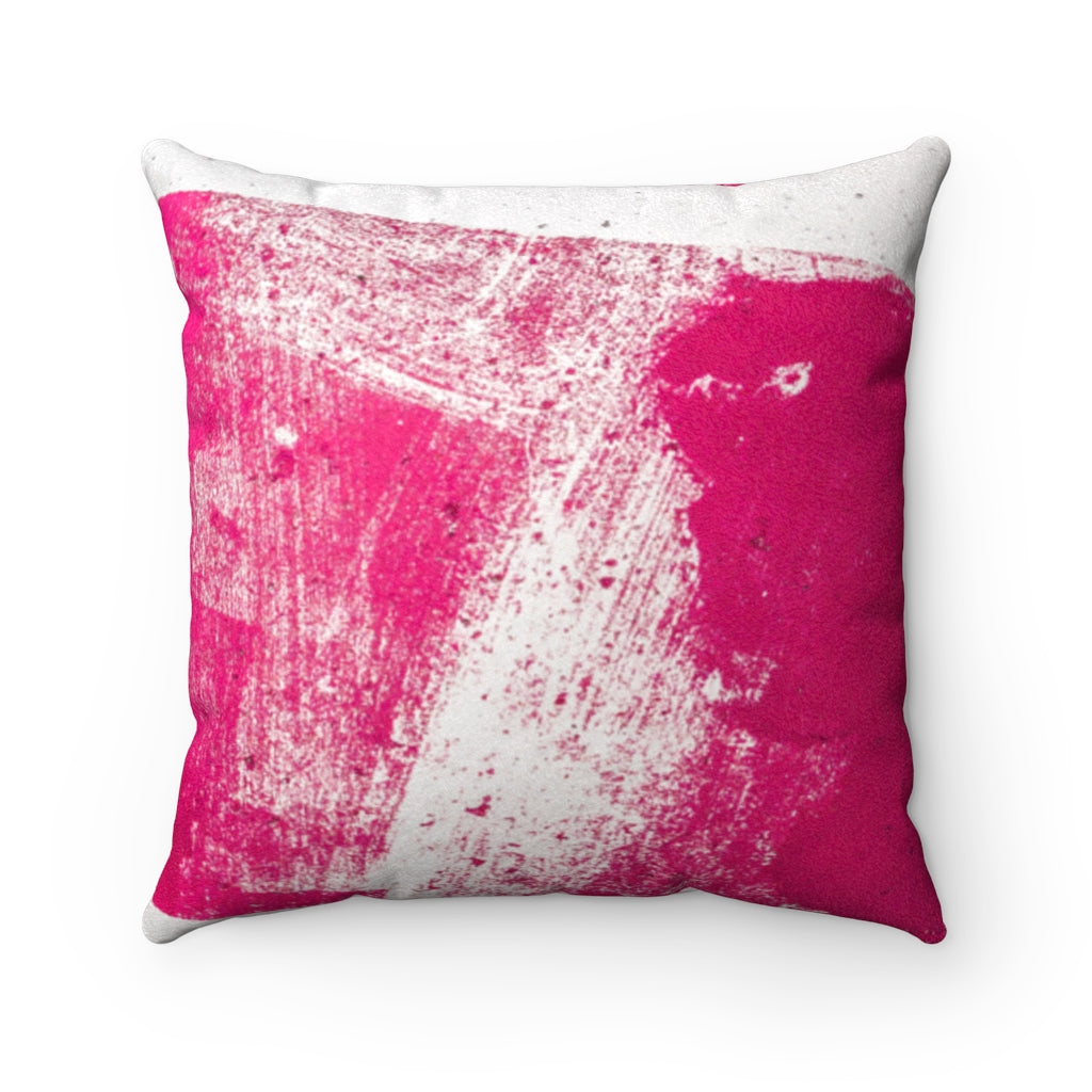 LONG LIVE THE QUEEN PINK Faux Suede Square Pillow