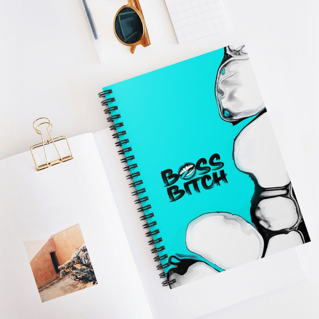 BOSS BITCH BULLET Spiral Notebook - Ruled Line