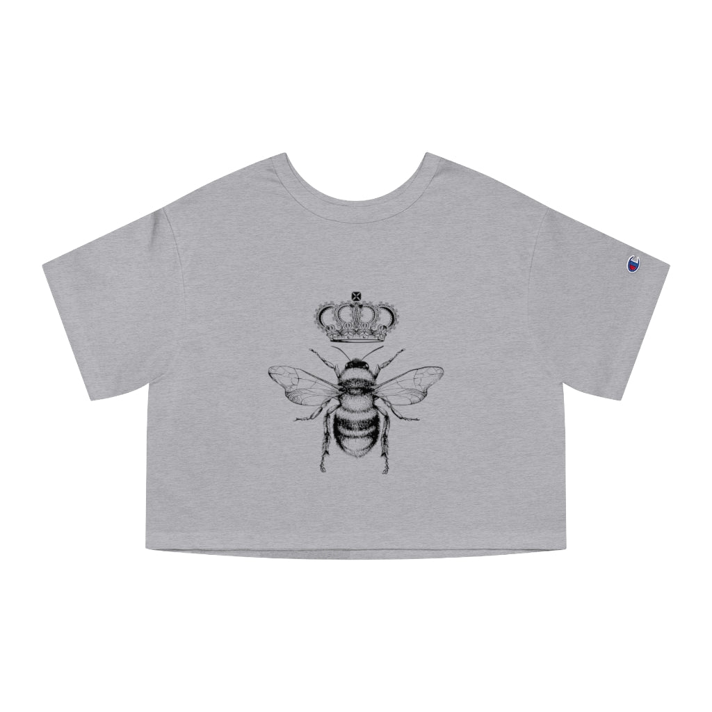 QB CLASSY QUEEN BEE Champion Women's Heritage Cropped T-Shirt