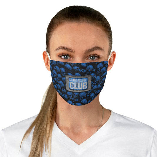 GRUMPY ASS GUYS CLUB BLUE SKULL Fabric Face Mask