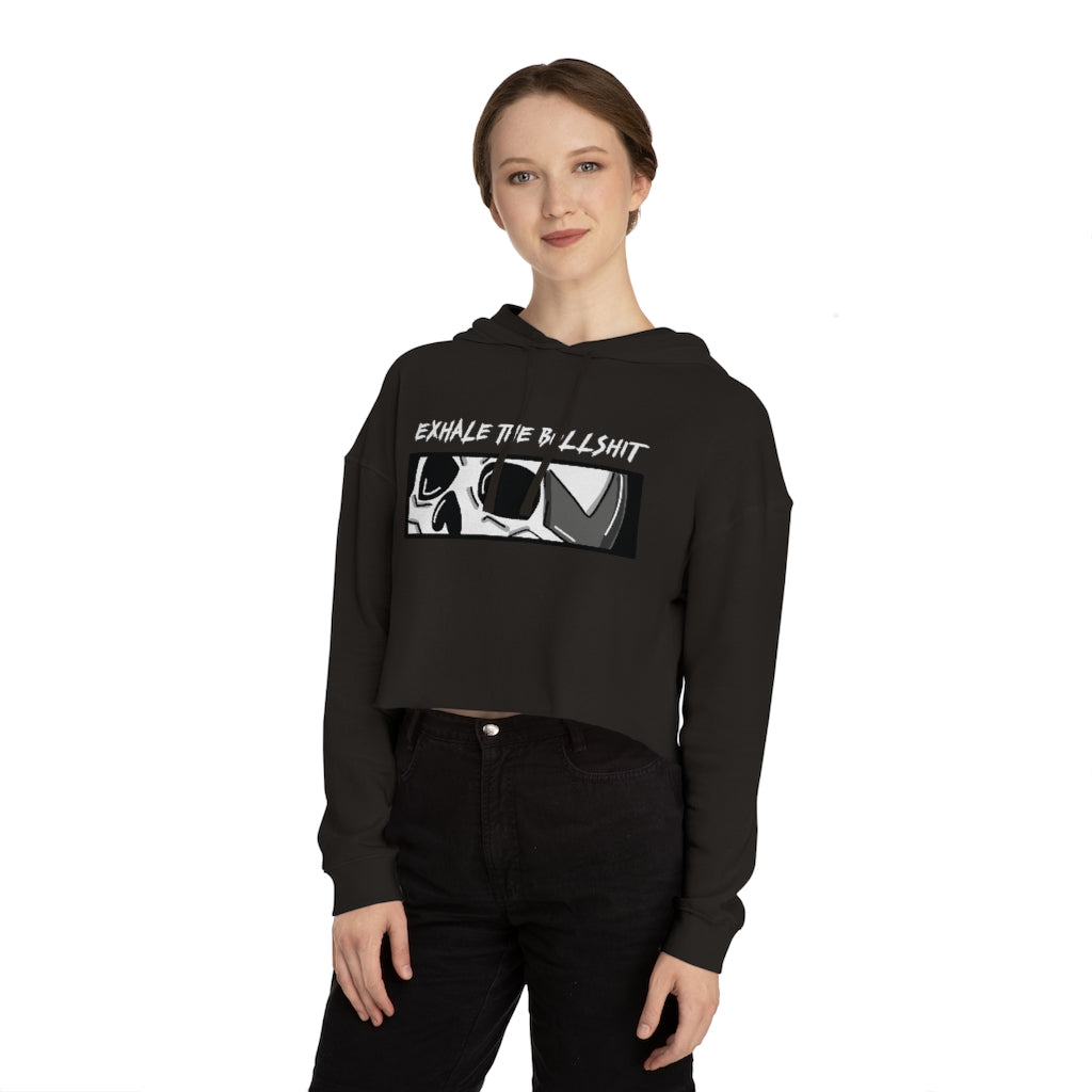 EXHALE THE BULLSHIT Cropped Hooded Sweatshirt