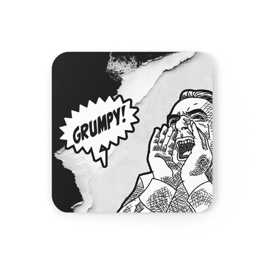 GRUMPY SCREAM Corkwood Coaster Set