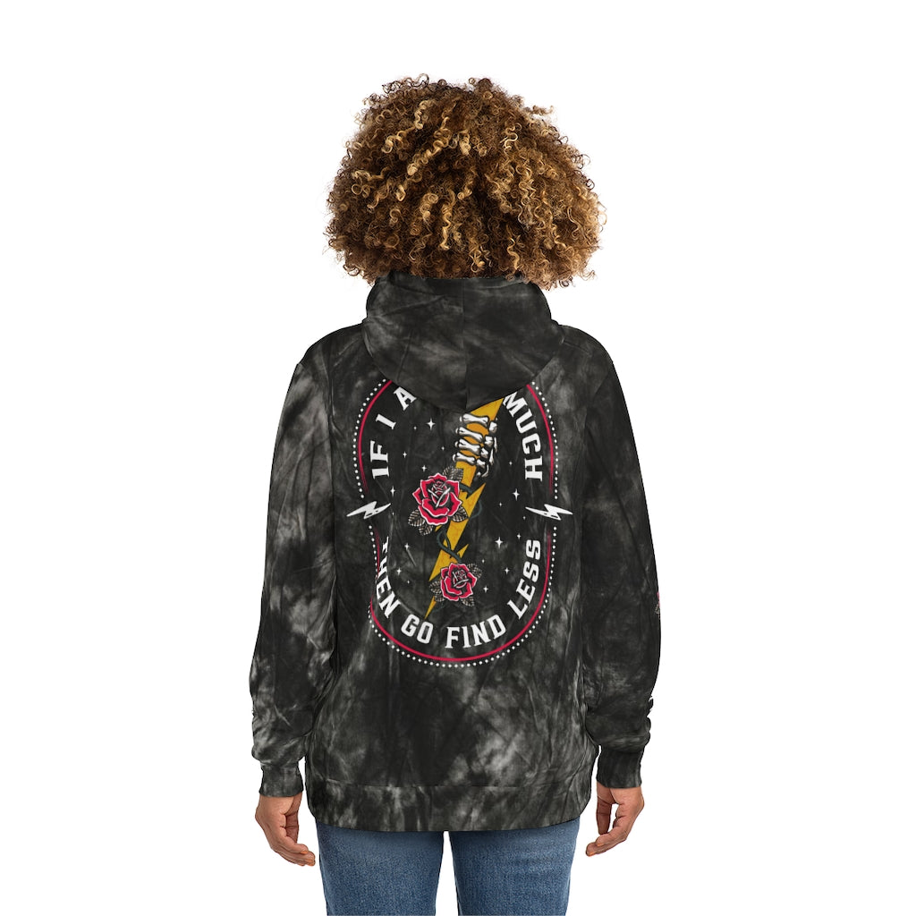 TOO MUCH FIND LESS TIE DYE HOODIE