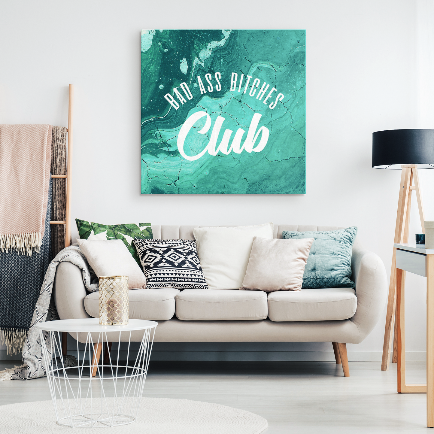 BAD ASS BITCHES CLUB GALLERY CANVAS WALL ART
